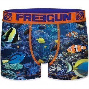 FREEGUN Boxer Homme Microfibre AQU Bleu PREMIUM