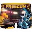 FREEGUN Boxer Homme Microfibre BAL Noir Jaune PREMIUM