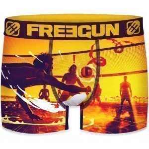 FREEGUN Boxer Homme Microfibre VOL Jaune Noir PREMIUM