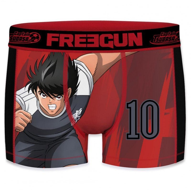 FREEGUN Boxer Homme Microfibre HYU Rouge CAPTAIN TSUBASA