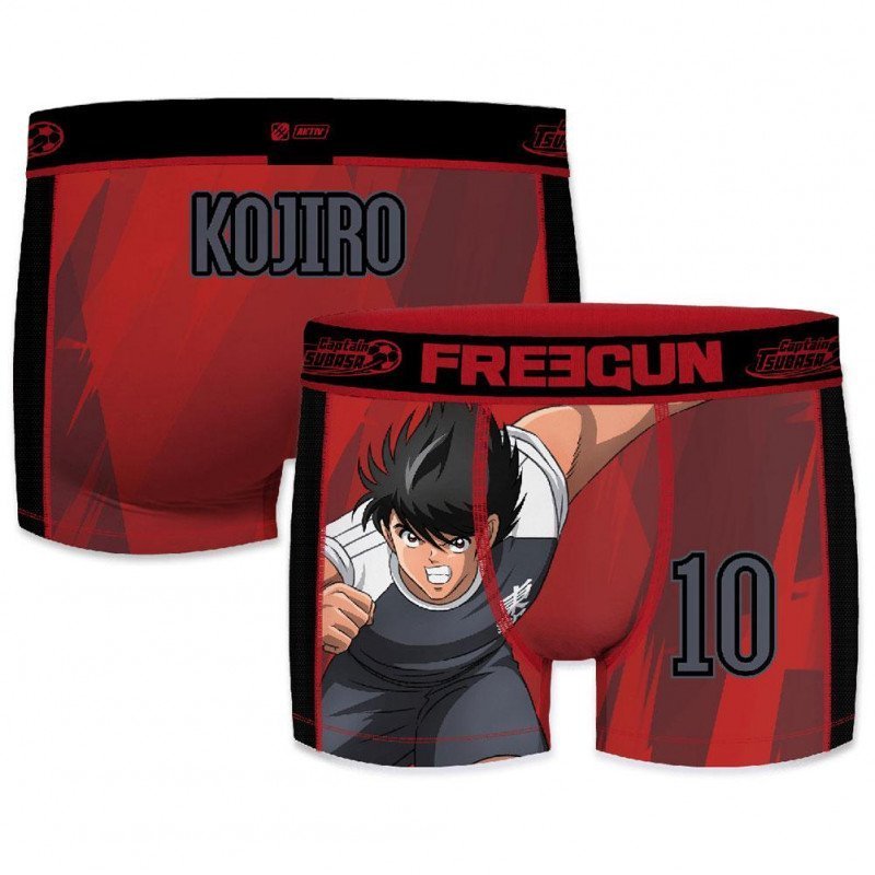 FREEGUN Boxer Homme Microfibre HYU Rouge CAPTAIN TSUBASA