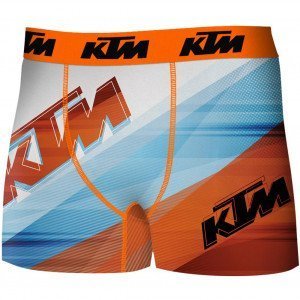 KTM Boxer Homme Microfibre DIAG Ciel Orange