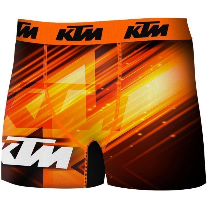 KTM Boxer Homme Microfibre ECLAIR Orange Noir