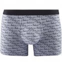 AUBADEMEN Boxer Homme Coton Modal PARLEZ VOUS Gris