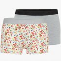 LOT DE 2 Boxer Sous-vêtements Homme DUO Blanc et Gris