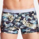 AUBADEMEN Lot de 2 Boxers Homme Coton Modal DUO CAMO Vert Marine