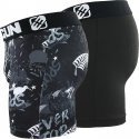 LOT DE 2 Boxer Sous-vêtements Garçon BMX2RUGBY Noir et Blanc