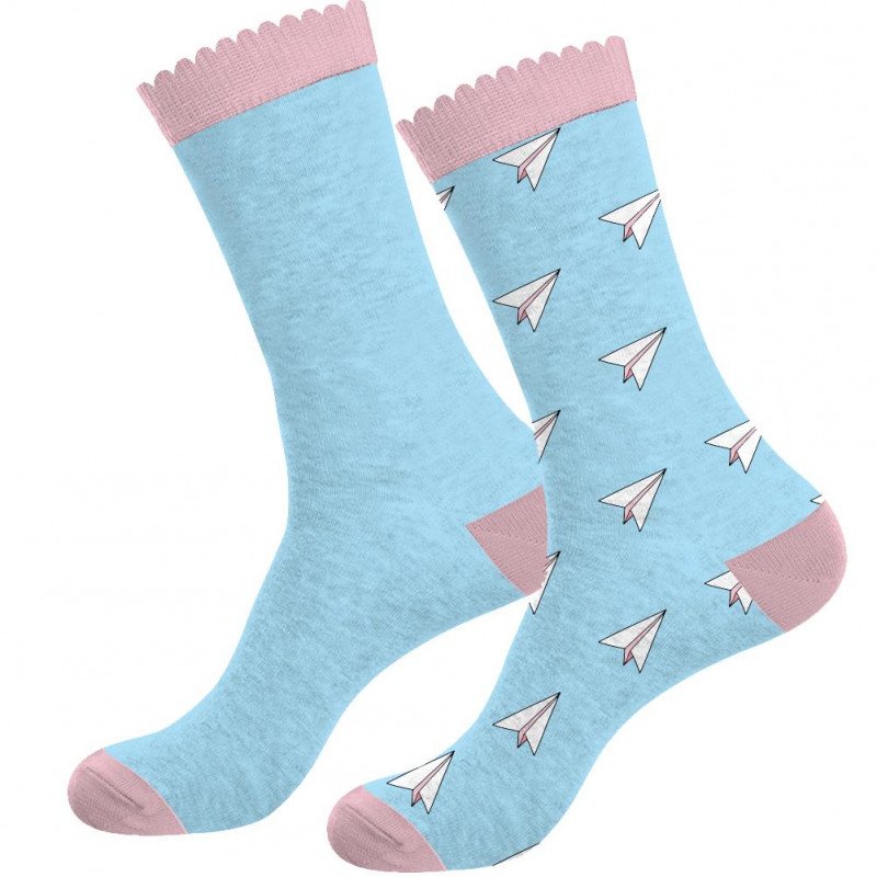 Chaussettes Femme DUO Bleu et Rose