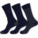 SERGE BLANCO Lot de 3 paires de Chaussettes Homme Coton CHVASS1 Bleu Gris