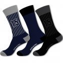 SERGE BLANCO Lot de 3 paires de Chaussettes Homme Coton CHVASS2 15 Bleu Noir