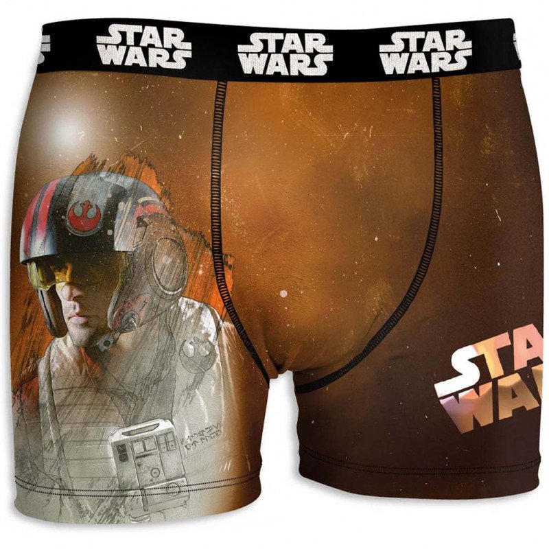 Boxer Garçon POE Orange et Noir