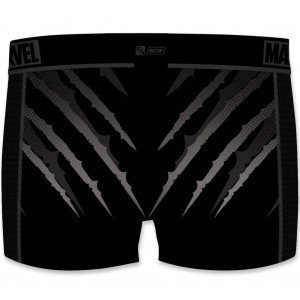 FREEGUN Boxer Homme Microfibre BLAAKT Noir Gris MARVEL