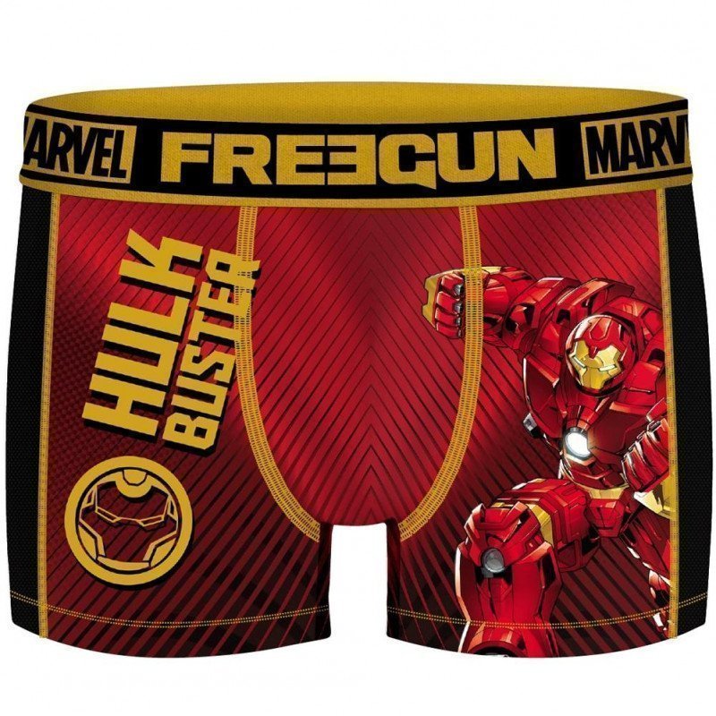 Boxer Homme BUSAKT Rouge et Jaune