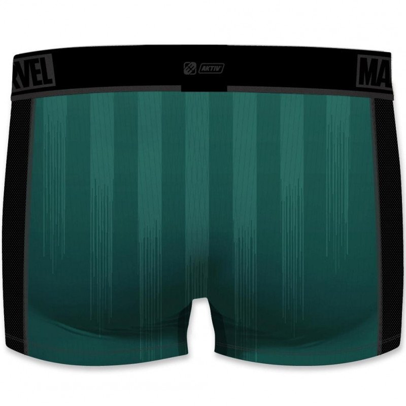 FREEGUN Boxer Homme Microfibre HULAKT Vert Noir MARVEL