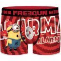 FREEGUN Boxer Homme Microfibre RED Rouge Noir LES MINIONS