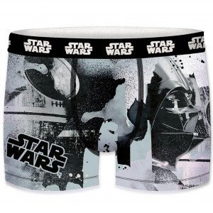 STAR WARS Boxer Garçon Microfibre SPL Gris Noir