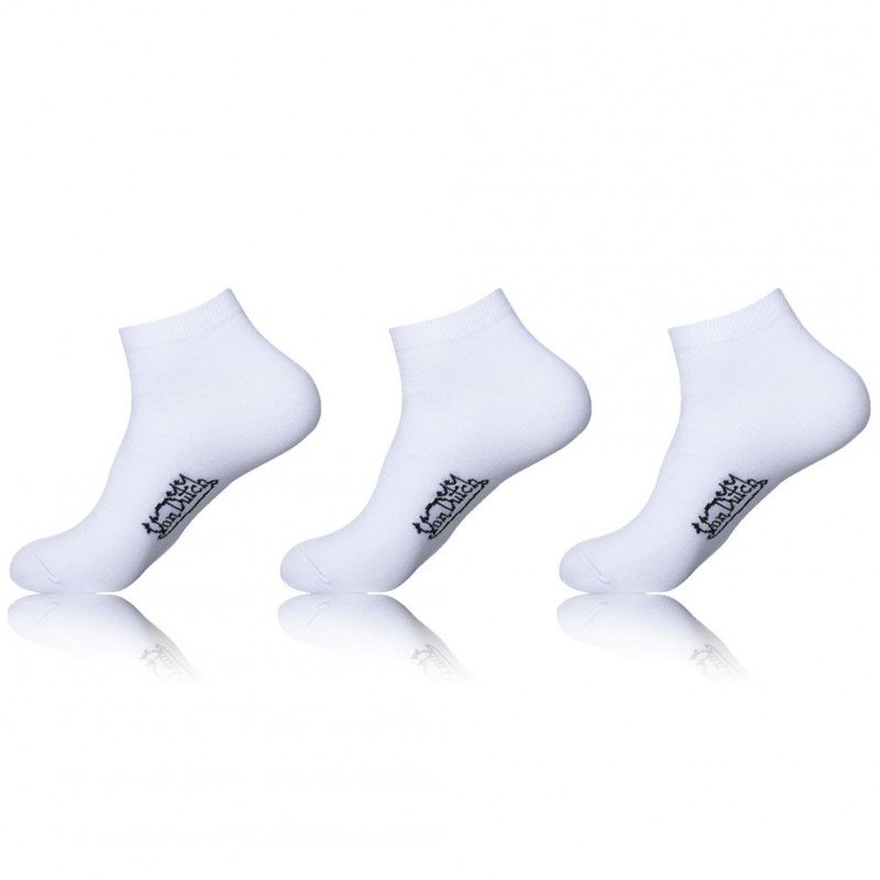 VON DUTCH Lot de 3 paires de Socquettes Homme Coton SHORT Blanc