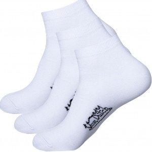 VON DUTCH Lot de 3 paires de Socquettes Homme Coton SHORT Blanc