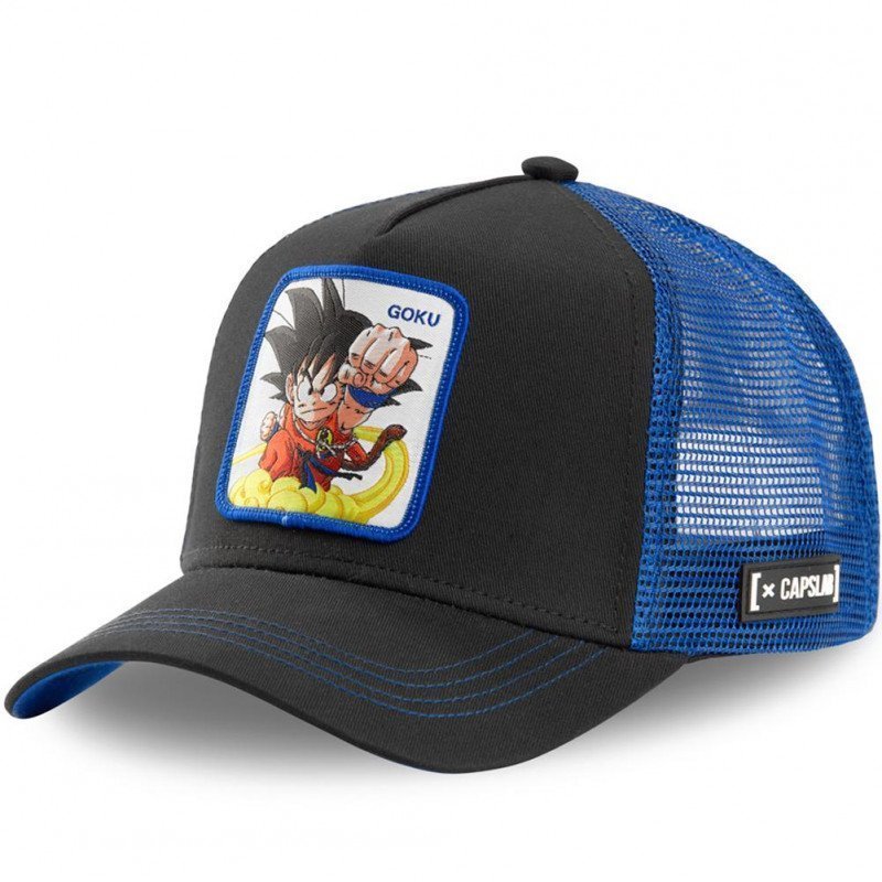 DRAGON BALL Z Casquette Homme Microcoton GOK 2 Noir Bleu CAPSLAB