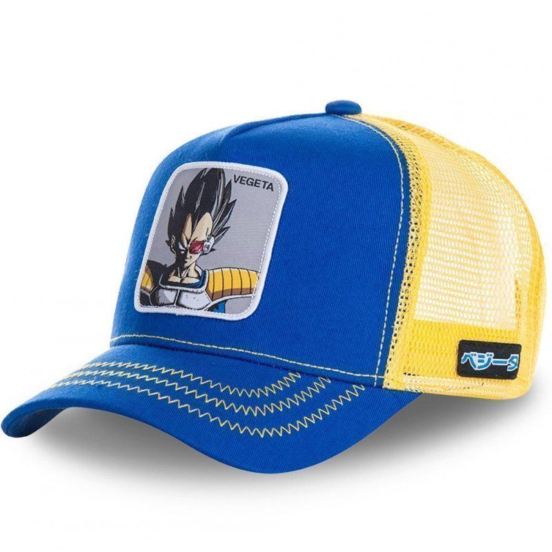 DRAGON BALL Z Casquette Homme Microcoton VEG Bleu Jaune CAPSLAB