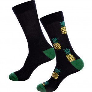 CRAZYSOCKS 2 paires Chaussettes Homme Bio ASS3 ANANAS Noir Vert