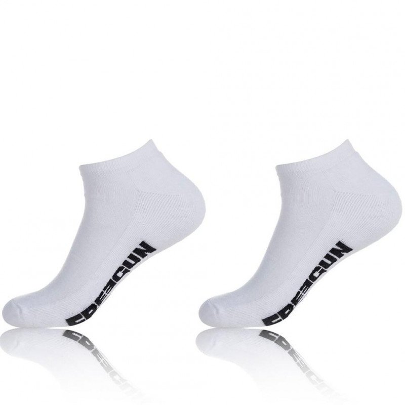 LOT DE 2 Socquettes Chaussettes Homme TOP Blanc et Noir