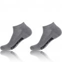 FREEGUN Lot de 2 paires de Socquettes Homme Coton TOP Gris