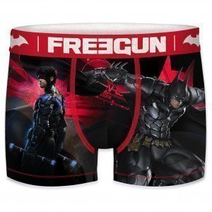 FREEGUN Boxer Homme Microfibre ENE Noir Rouge DC COMICS