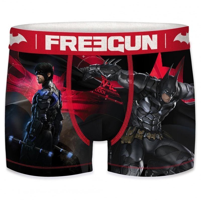 FREEGUN Boxer Homme Microfibre ENE Noir Rouge DC COMICS