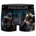 FREEGUN Boxer Homme Microfibre KNI Noir Bleu DC COMICS