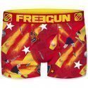 FREEGUN Boxer Homme Microfibre ESP Rouge Jaune PREMIUM