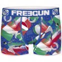 FREEGUN Boxer Homme Microfibre ITA Bleu Vert PREMIUM