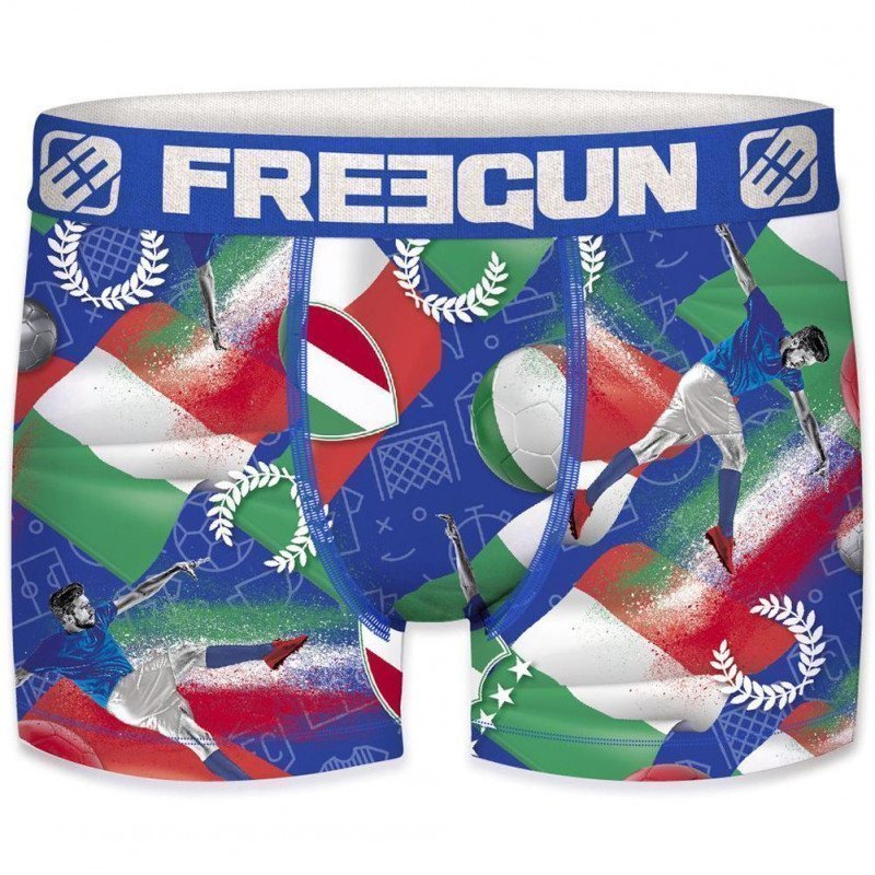 FREEGUN Boxer Homme Microfibre ITA Bleu Vert PREMIUM