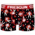 FREEGUN Boxer Homme Microfibre LOV Noir Rouge LOONEY TUNES