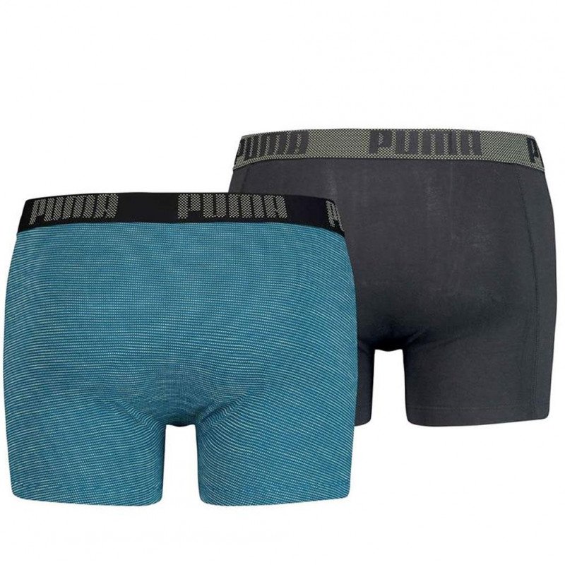 LOT DE 2 Boxer Sous-vêtements Homme BIRDFEET STRIPE Bleu et Pétrole