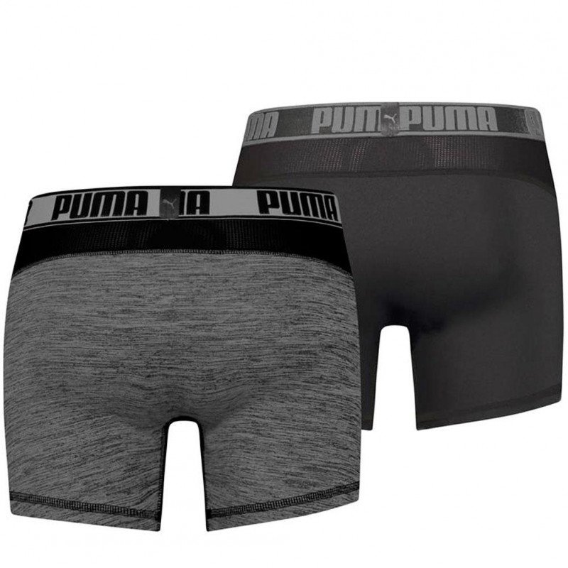 PUMA Lot de 2 Boxers Homme Microfibre ACTIVE RAY  Noir