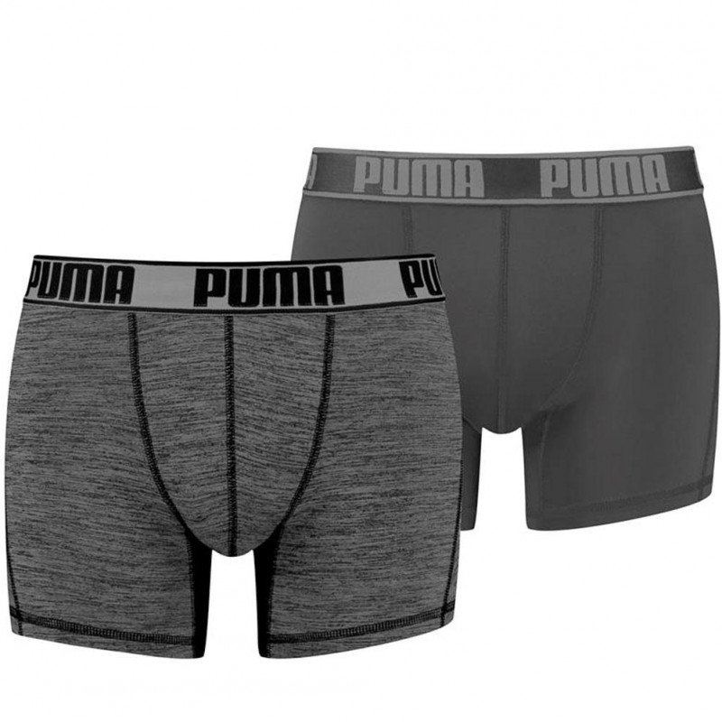 PUMA Lot de 2 Boxers Homme Microfibre ACTIVE RAY  Noir