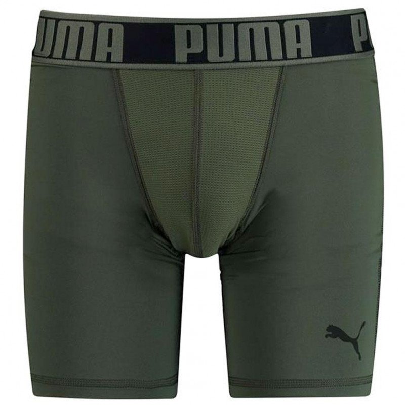 PUMA Boxer long Homme Microfibre ACTIVE Vert army