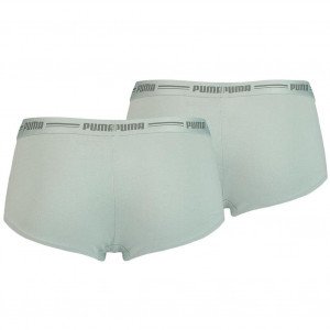 PUMA Lot de 2 Boxers Femme Coton ICONIC Vert
