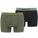 LEVI'S Lot de 2 Boxers Homme Coton BLAZING CARPET Kaki