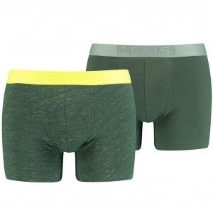 LEVI'S Lot de 2 Boxers Homme Coton INJECTED SLUB Yellow néon