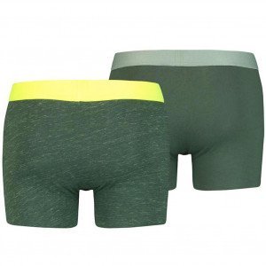 LEVI'S Lot de 2 Boxers Homme Coton INJECTED SLUB Yellow néon