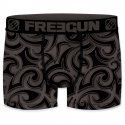 FREEGUN Boxer Homme Microfibre TRI2 Noir Gris PREMIUM