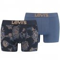 LEVI'S Lot de 2 Boxers Homme Coton SPINEL ROSE Bleu