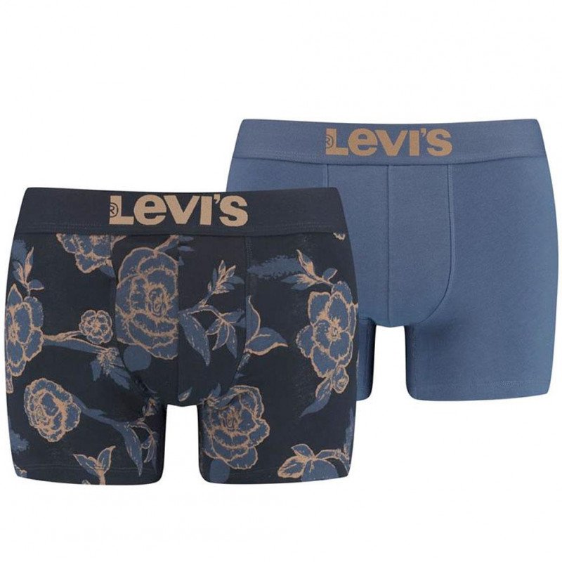 LEVI'S Lot de 2 Boxers Homme Coton SPINEL ROSE Bleu