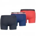 LEVI'S Coffret de 3 Boxers Homme Coton GIFTBOX Bleu rouge