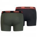 LOT DE 2 Boxer Sous-vêtements Homme BASIC Noir et Kaki