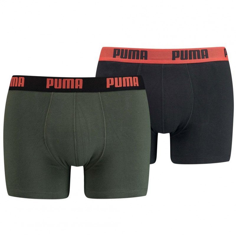 LOT DE 2 Boxer Sous-vêtements Homme BASIC Noir et Kaki