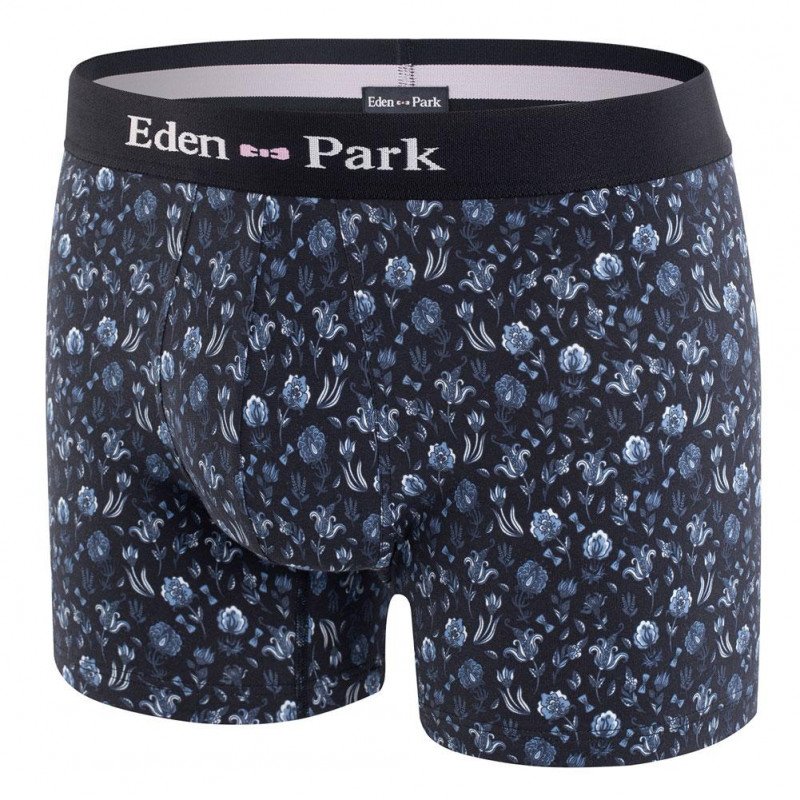 EDEN PARK Boxer Homme Coton FLOWERS Marine