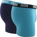 PUMA Lot de 2 Boxers Garçon Coton BASICN Bright Bleu